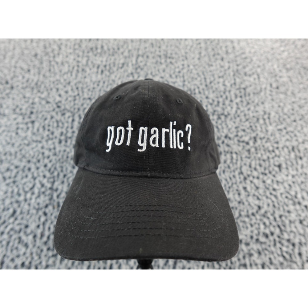 Got Garlic? Cap Hat Black Mens Adjustable Embroidered The Stinky‎ Rose SF